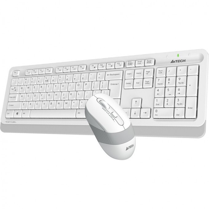 Клавиатура + мышь A4TECH BLOODY FSTYLER FG1010 MULTIMEDIA USB беспроводная серо-белые FG1010 WHITE