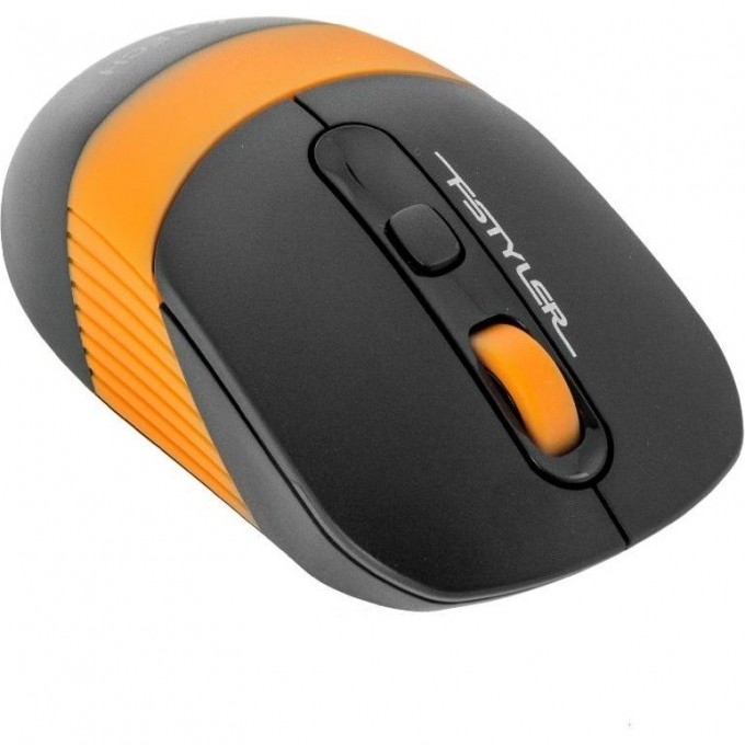 Мышь A4TECH BLOODY FSTYLER FG10 оптическая беспроводная USB черно-оранжевая FG10 ORANGE