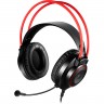 Наушники с микрофоном A4TECH BLOODY G200S 2м мониторные USB оголовье черно-красные G200S  USB/ BLACK +RED