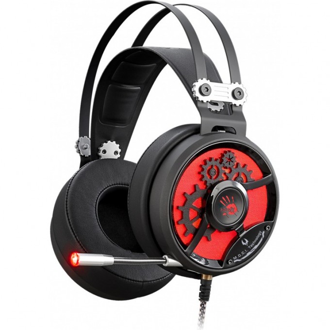Наушники с микрофоном A4TECH BLOODY M660 1.2м мониторные оголовье черно-красные M660 B/R