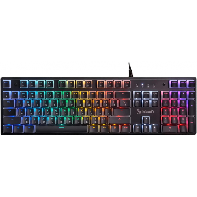 Клавиатура A4TECH BLOODY S510RP механическая черный USB for gamer LED () S510RP PUDDING BLACK/BLMS RED